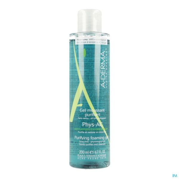 Aderma Phys-ac Gel Moussant Purifiant 200ml