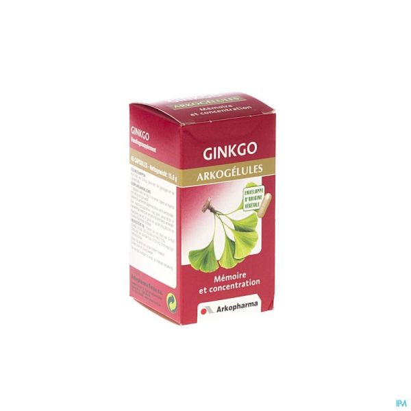 Arkogelules ginkgo biloba vegetal 45
