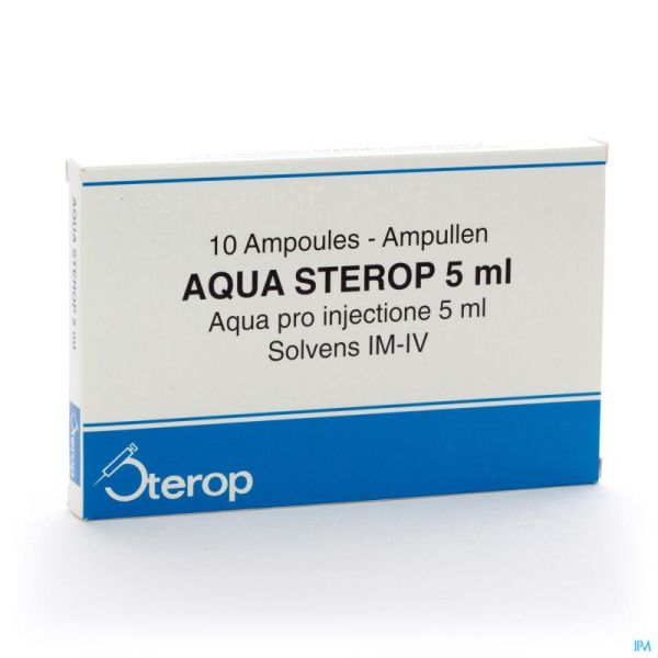 Aqua Sterop Pour Inj Solvens Amp 10 X 5ml