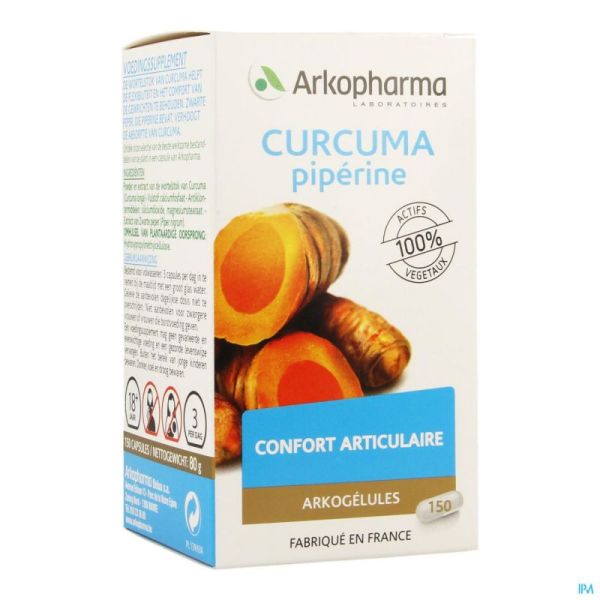 Arkogelules Curcuma + Piperine 150