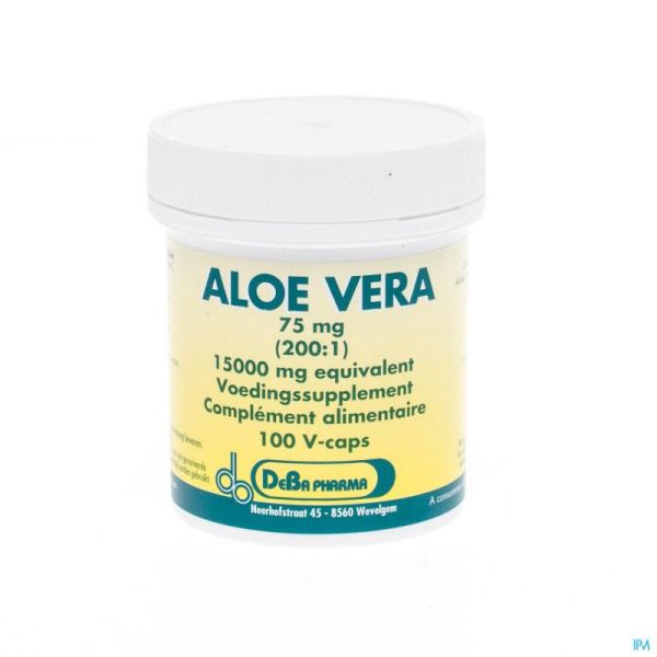 Aloe vera 200:1 v-caps 100x75mg deba