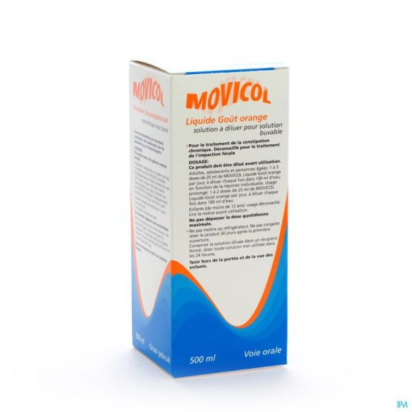 Movicol Liquide Gout Orange Sol Dil Buvable 500ml